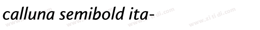 calluna semibold ita字体转换